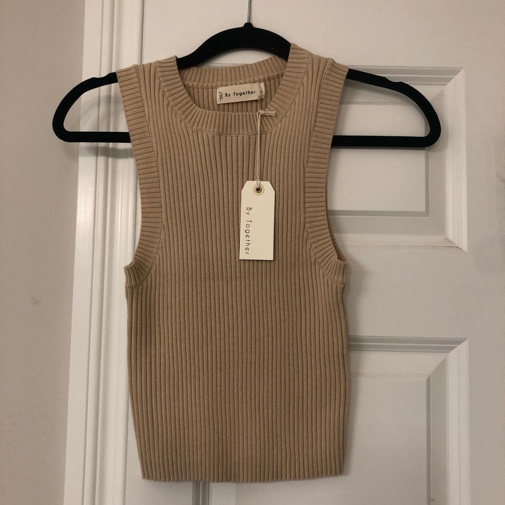 By Together Cropped, Ribbed Tank - NEW WITH TAGS